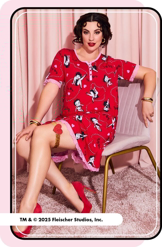 Modal Betty Boop Lace Nightie